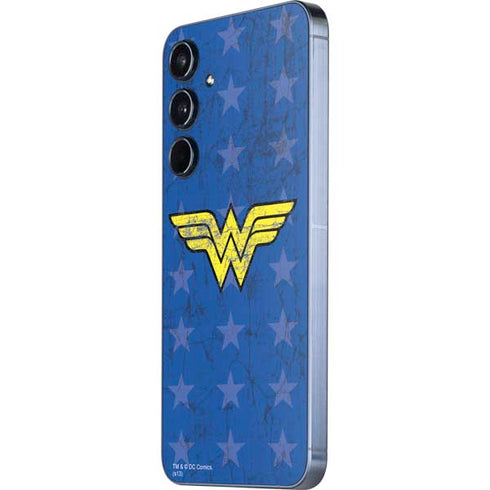 DC Comics Wonder Woman Emblem on Flag Galaxy A35 5G Skin